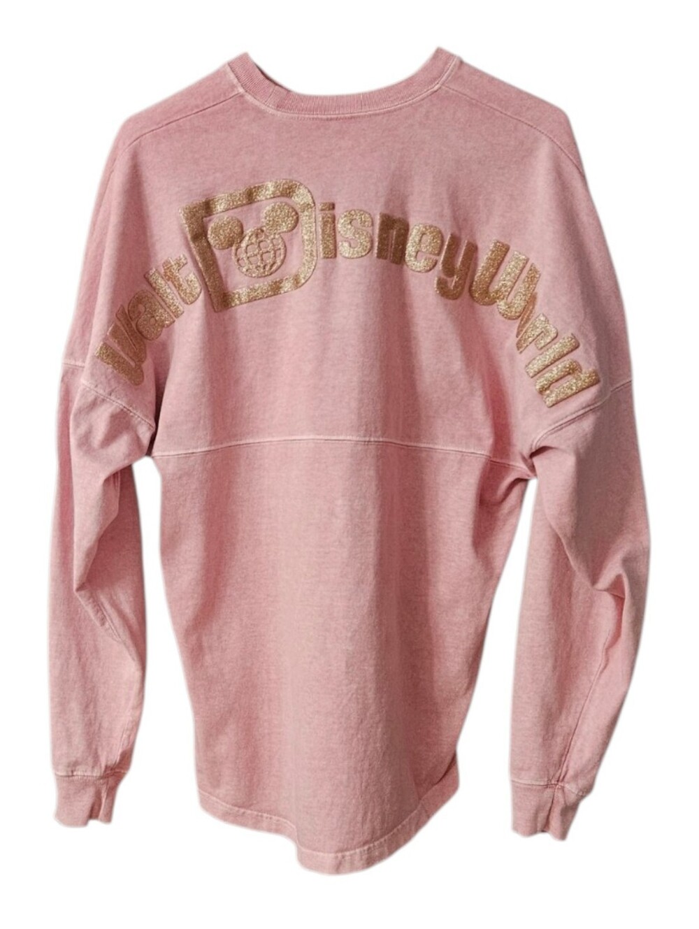 Disney World Spirit Jersey Women's XS Glittery Puff Print Spell Out Briar Rose